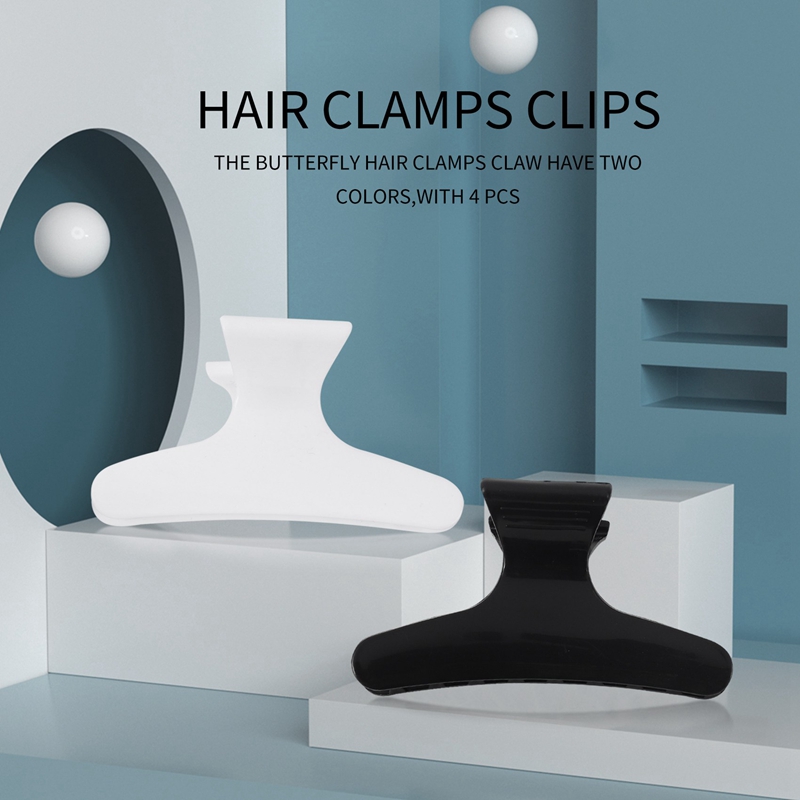 4PCS Black White Hairdressers  - Hair Clips recension och pris