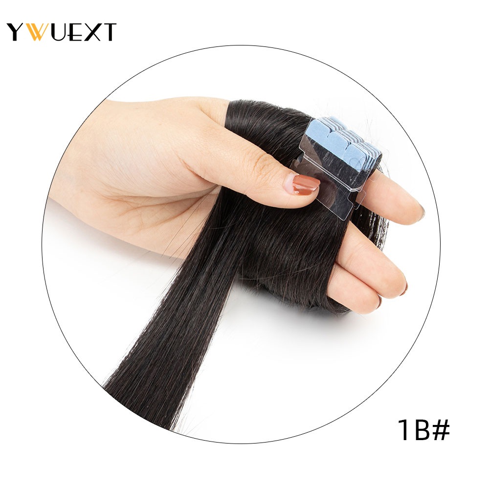 YWUEXT Mini Tape in Human Hair - Invisible Tape In Extensions Real Hair recension och pris