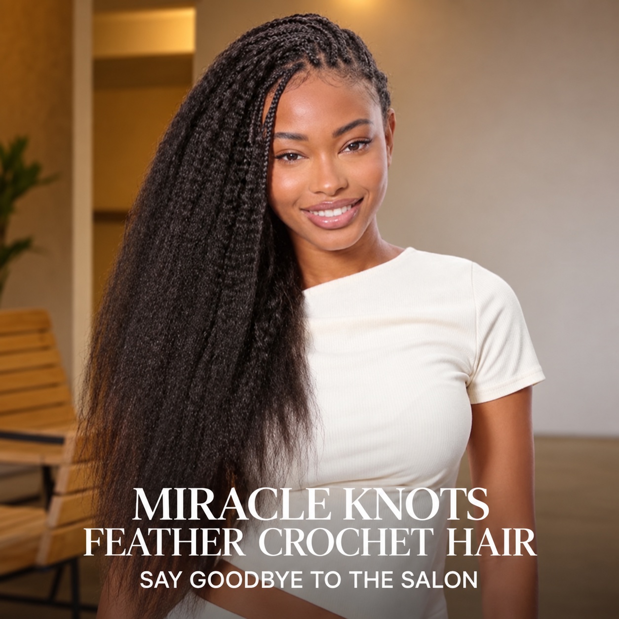 Feather Kinky Straight Crochet - Human Hair Wigs recension och pris