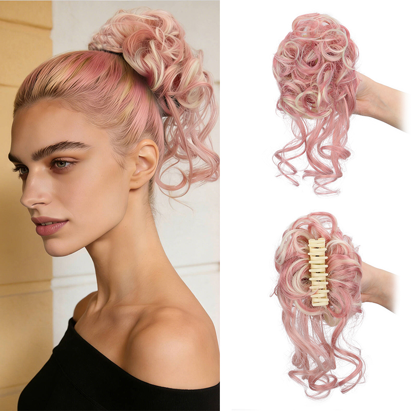 Messy Claw Clip Hair Bun Synth - Claw Clip Messy Bun Hair Piece recension och pris
