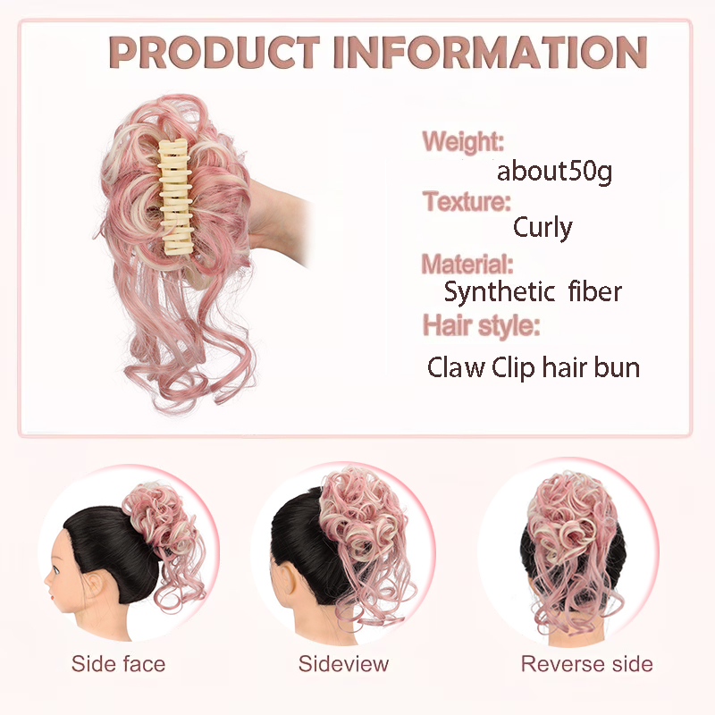 Messy Claw Clip Hair Bun Synth - Claw Clip Messy Bun Hair Piece recension och pris