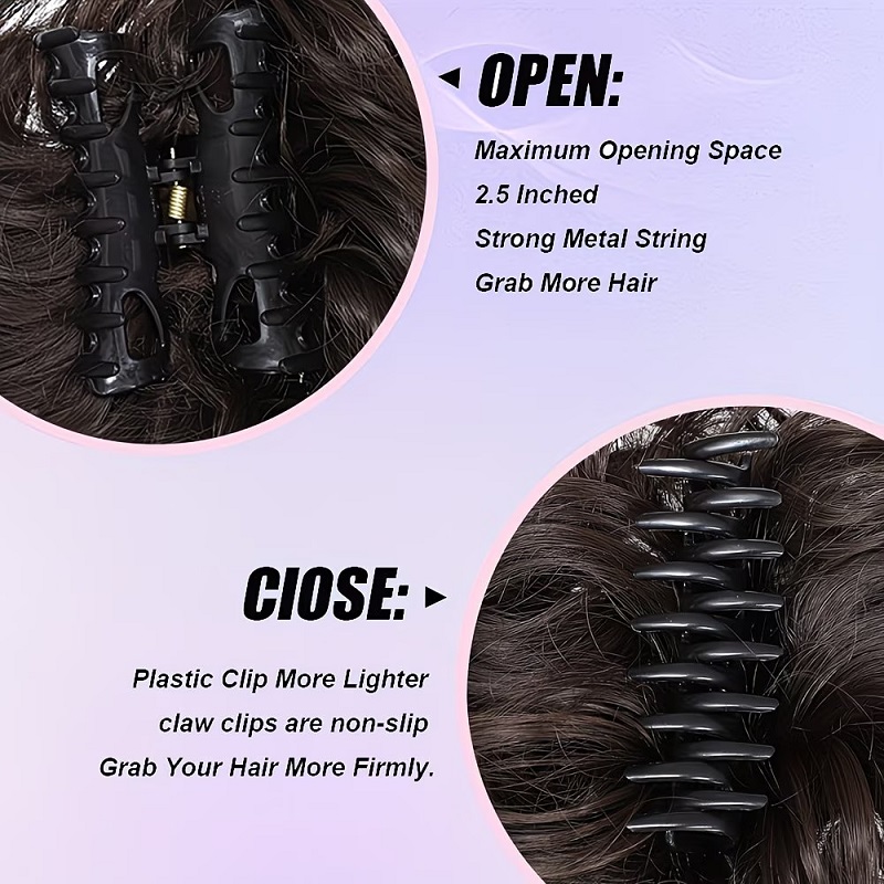 Messy Claw Clip Hair Bun Synth - Claw Clip Messy Bun Hair Piece recension och pris