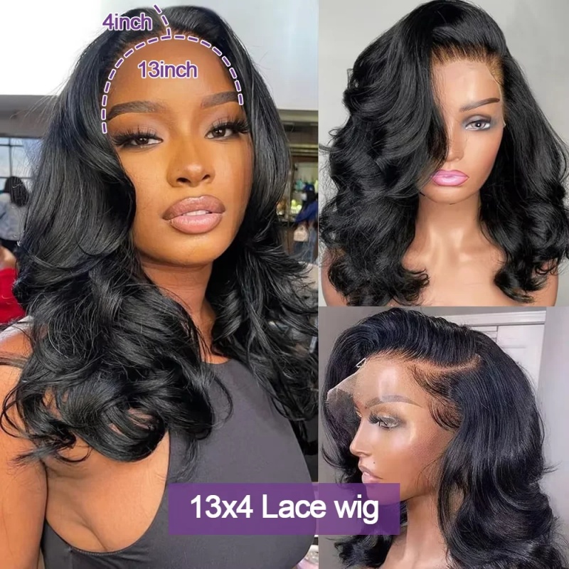 200% Body Wave HD Lace Frontal - Glueless Wear And Go Human Hair Wig recension och pris