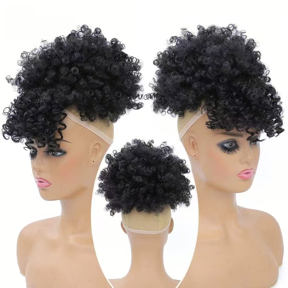 Short Drawstring Ponytail with - Drawstring Afro Curly Puff Ponytail recension och pris