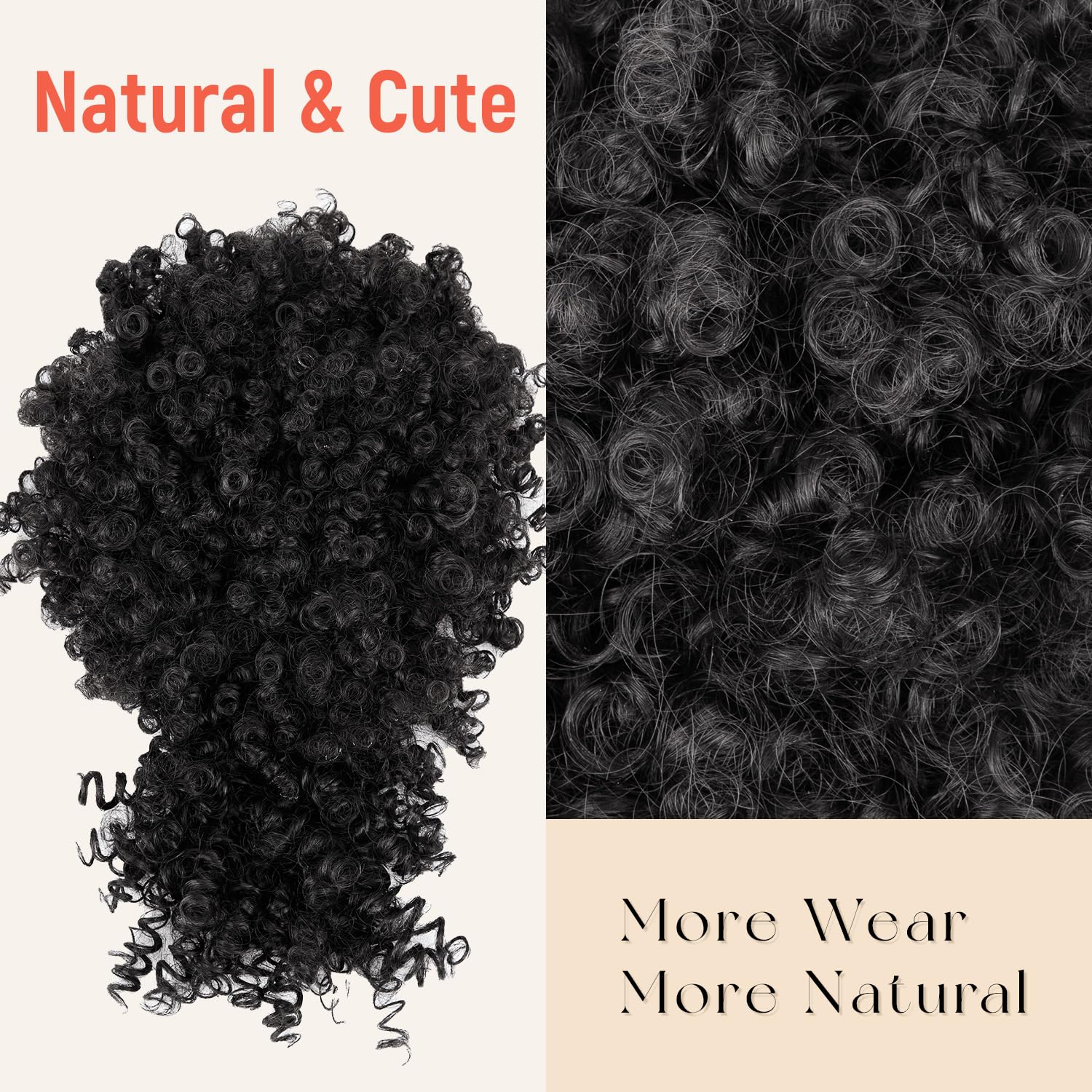 Short Drawstring Ponytail with - Drawstring Afro Curly Puff Ponytail recension och pris