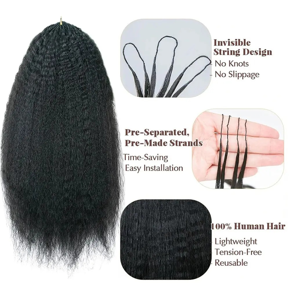 Knotless Kinky Straight Feathe - Human Hair Wigs recension och pris