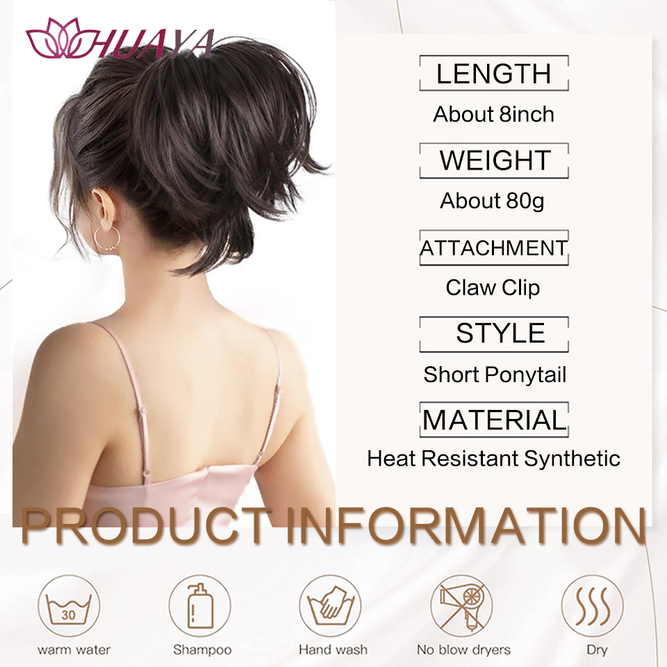 Hair Bun Ponytail Extension St - Claw Clip Messy Bun Hair Piece recension och pris