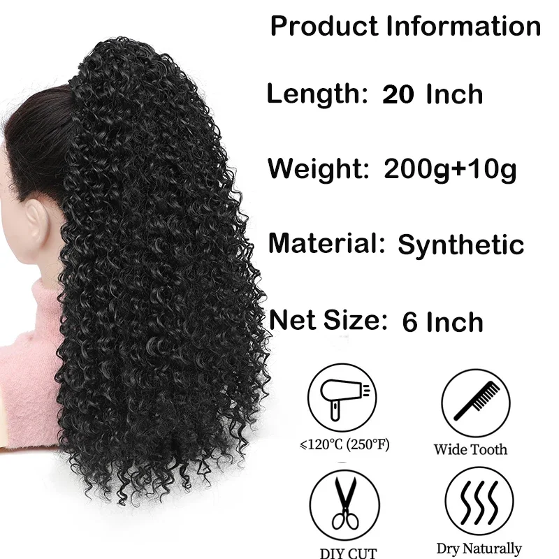 Afro Puff Curly Pony Tail Hair - Drawstring Afro Curly Puff Ponytail recension och pris