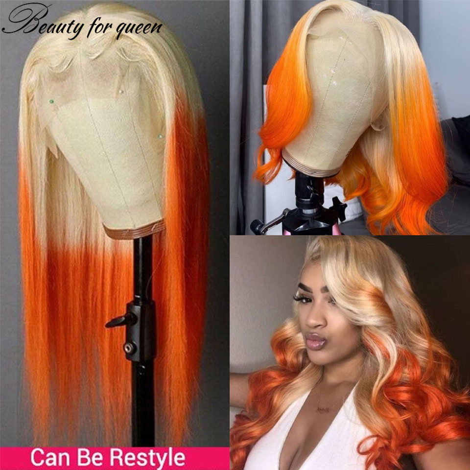 Ginger 613 Orange Body Wave Tr - 613 Blonde Body Wave Lace Front Wig recension och pris
