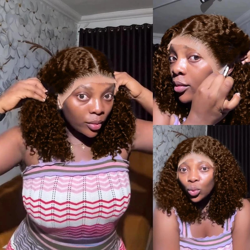 Curly Short Bob Wig Human Hair - Glueless Wear And Go Human Hair Wig recension och pris