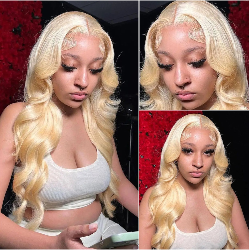 13x4 13x6 HD Transparent Lace  - 613 Blonde Body Wave Lace Front Wig recension och pris