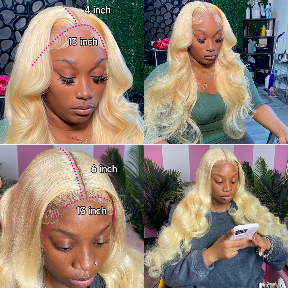 613 Colored Body Wave Human Ha - 613 Blonde Body Wave Lace Front Wig recension och pris