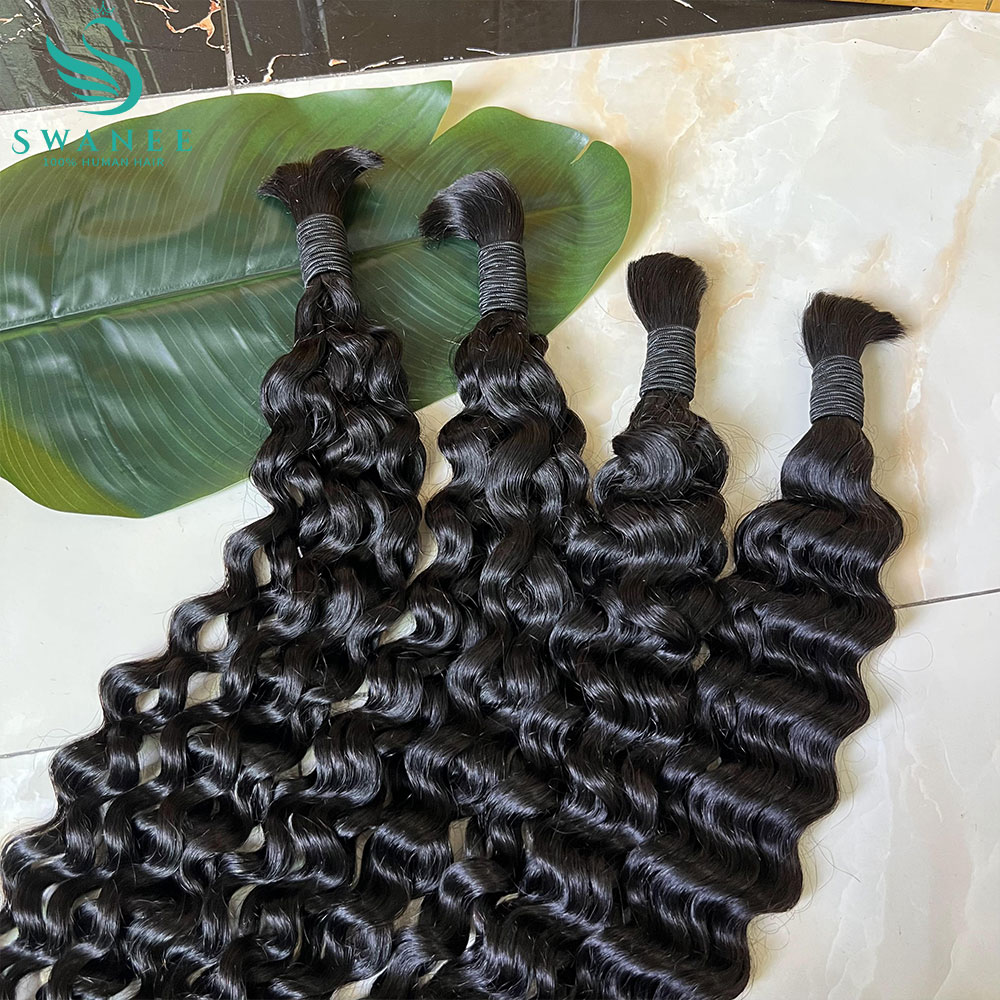 Water Wave 100% Human Hair Bul - Water Wave Bulk Human Hair For Braiding recension och pris