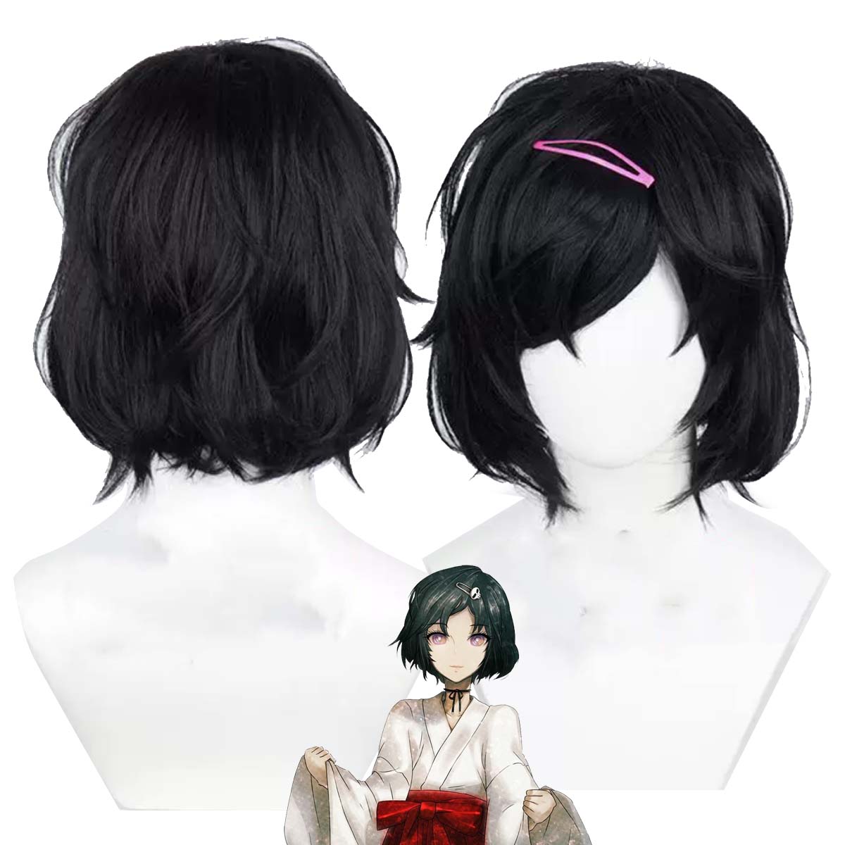 Women Anime Steins Gate Cospla - Synthetic Braided Wigs For Black Women recension och pris