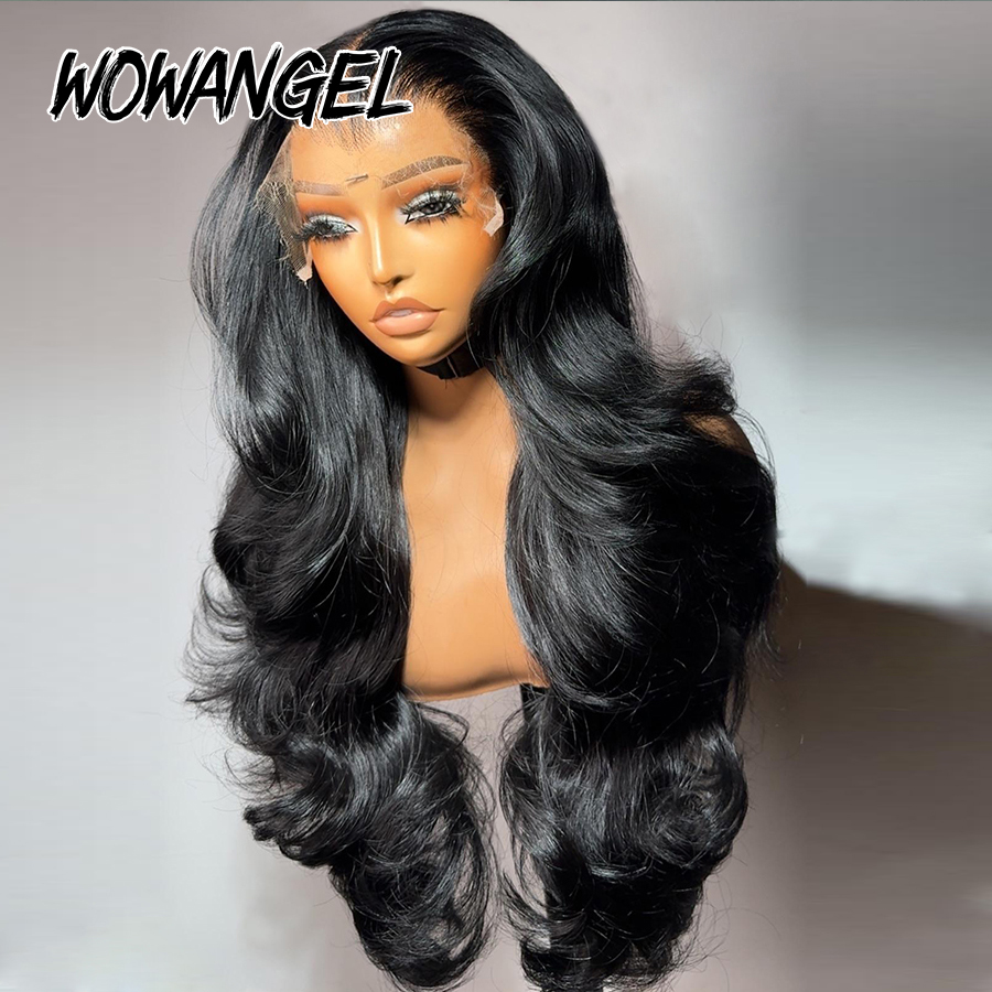 Wow Angel Body Wave Jet Black  - Hd Lace Frontal Wig Human Hair Pre Plucked recension och pris