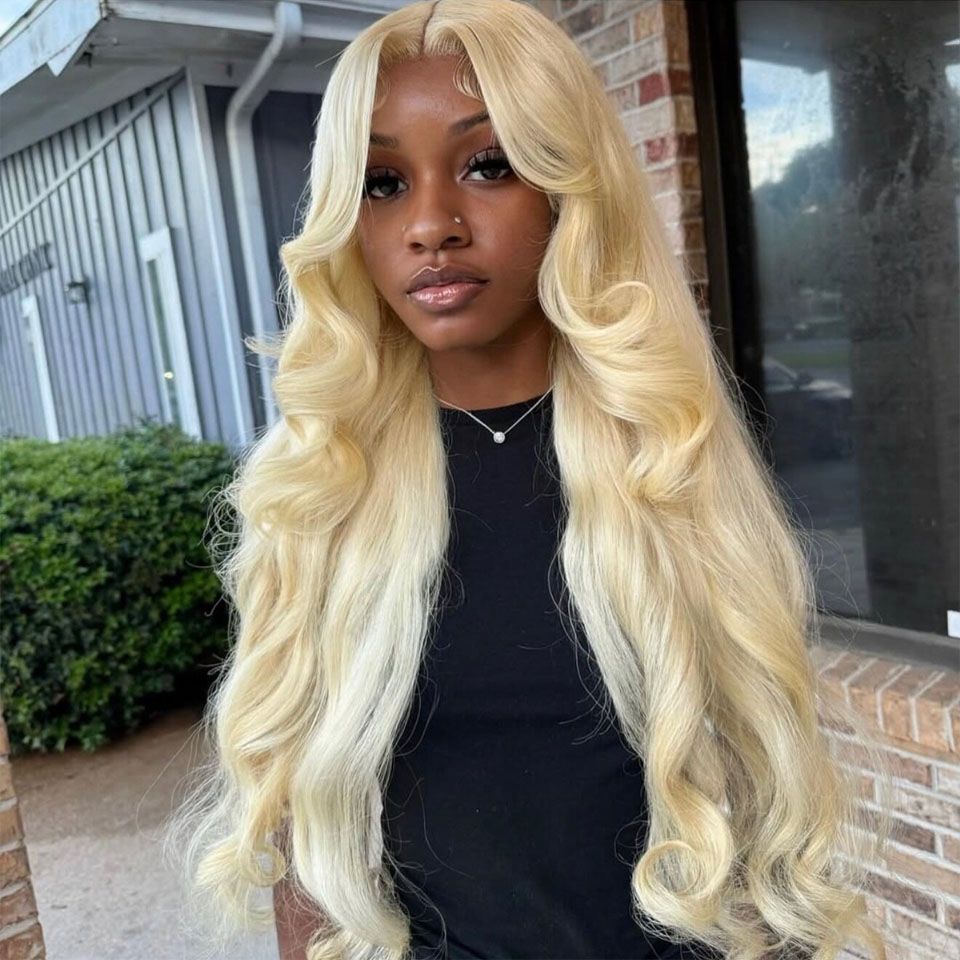 613 Blonde 13x6 HD Transparent - 613 Blonde Body Wave Lace Front Wig recension och pris