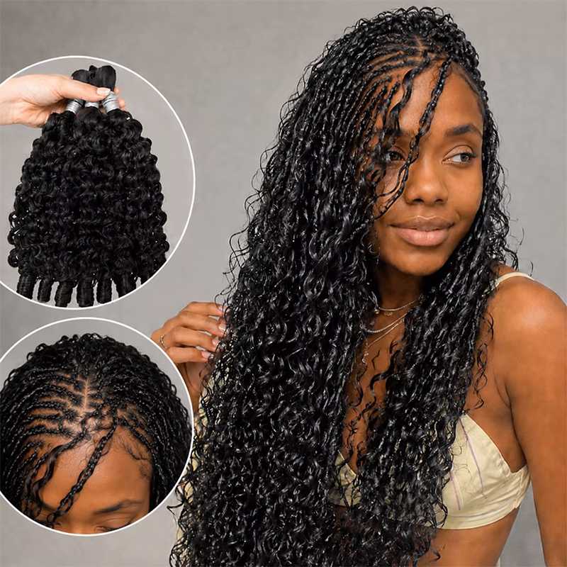 12A 12-30 Inch 1-5PCS Human Br - Water Wave Bulk Human Hair For Braiding recension och pris