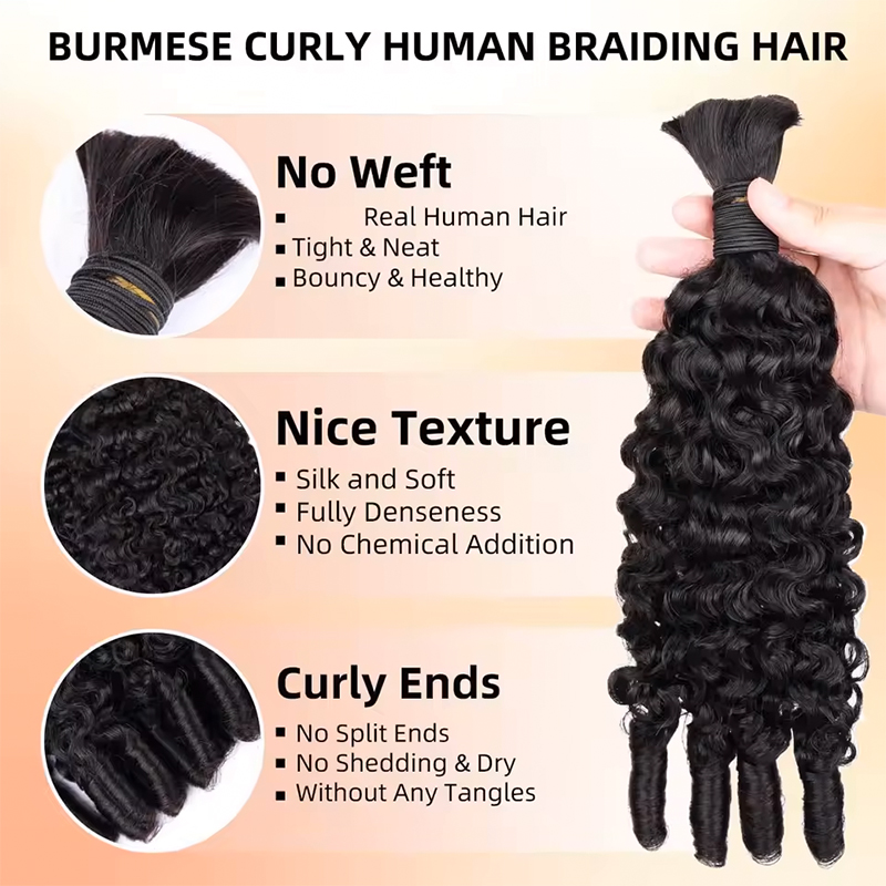 12A 12-30 Inch 1-5PCS Human Br - Water Wave Bulk Human Hair For Braiding recension och pris
