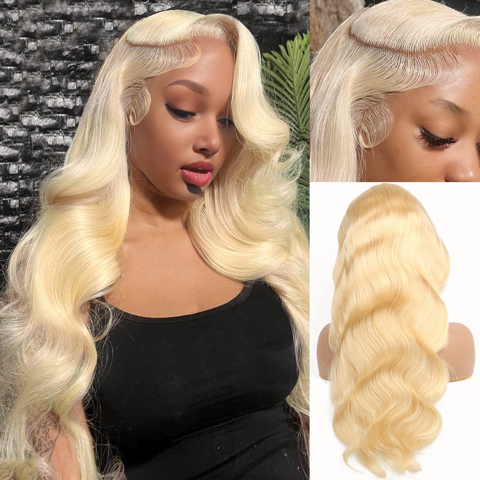 13x6 Lace Front 613 Wig Human  - 613 Blonde Body Wave Lace Front Wig recension och pris
